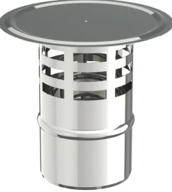 Brico Kachelbuizen<Saninstal Regenkap Voor Pelletkachel Rvs O80Mm