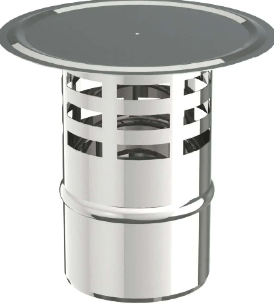 Brico Kachelbuizen<Saninstal Regenkap Voor Pelletkachel Rvs O80Mm