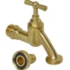 Sanivesk Tapkraan Met Krukbediening En Slangwartel Messing ( Buitendraad X Buitendraad ) 1/2" X 3/4"|Brico Best