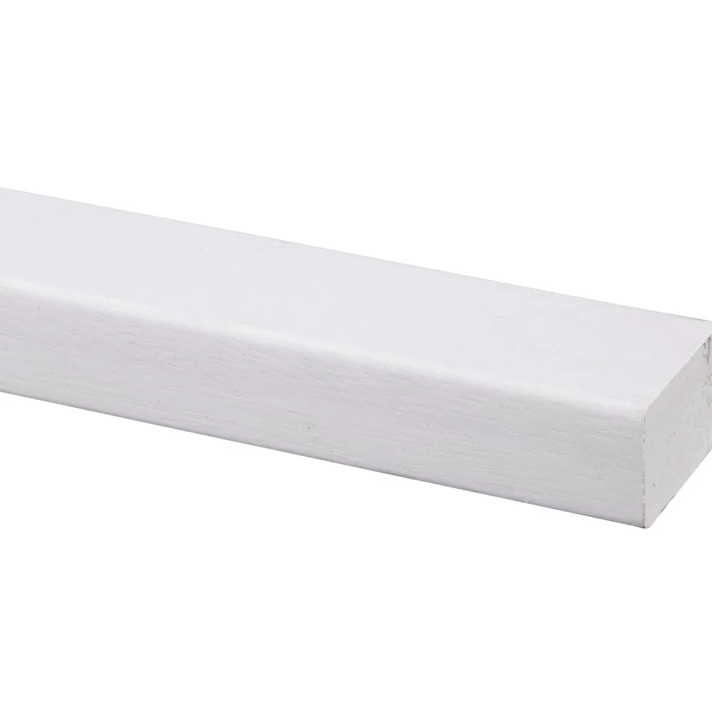 Schaaflat Hardhout Gegrond Wit 27X44Mm 210Cm|Brico Sale