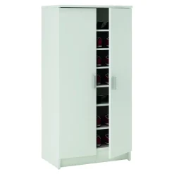 Schoenenkast Met 2 Deuren Wit|Brico Discount
