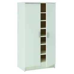 Schoenenkast Met 2 Deuren Wit|Brico Discount