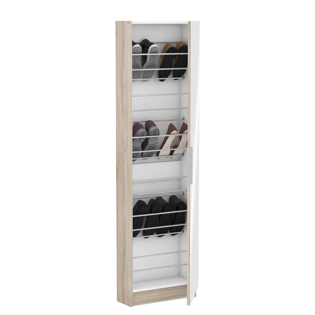 Schoenenkast Met Spiegeldeur Wit 173X50Cm|Brico Clearance