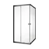 Schulte Hoekinstap - Schuifdeur - 80-90X80-90X180 -Zwart - Helder|Brico Sale