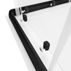 Schulte Hoekinstap - Schuifdeur - 80-90X80-90X180 -Zwart - Helder|Brico Sale