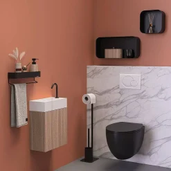 Sealskin Brix Toiletbutler Metaal Zwart|Brico Best