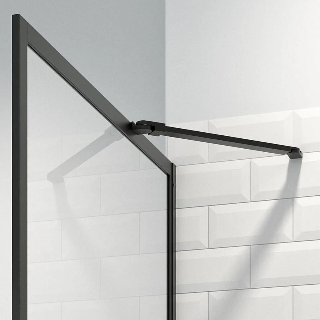 Sealskin Contour Inloopdouche Type A3 118X200Cm Zwart| 6Mm Helder Veiligheidsglas|Brico Discount