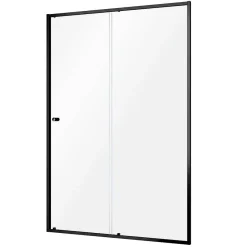 Sealskin Contour Schuifdeur Voor Nis 140Cm, 200Cm Hoog |Zwart 6Mm Helder Veiligheidsglas|Brico New