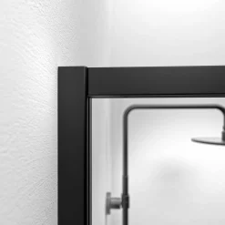 Sealskin Contour Schuifdeur Voor Nis 140Cm, 200Cm Hoog |Zwart 6Mm Helder Veiligheidsglas|Brico New