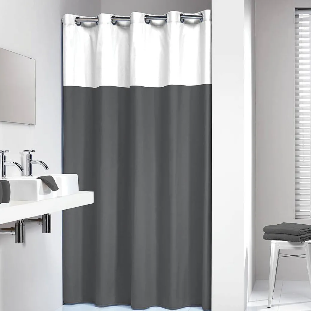 Sealskin Douchegordijn Double Polyester/Katoen 180X200Cm Grijs|Brico Clearance