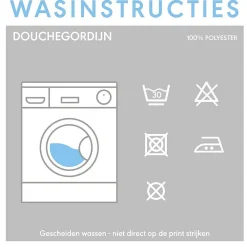 Sealskin Douchegordijn Flow 180X200Cm Polyester Zwart/ Wit|Brico Sale