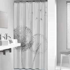 Sealskin Douchegordijn Flow 180X200Cm Polyester Zwart/ Wit|Brico Sale