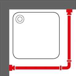 Sealskin Easy Roll Douchegordijnstangset 90X90X90Cm Mat Aluminium|Brico