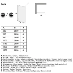 Sealskin I Am Douchewand Walk In Type A3 (Divider) 98Cm Chroom/Zilver Hoogglans | 8Mm Helder Veiligheidsglas + Antikalk|Brico Best
