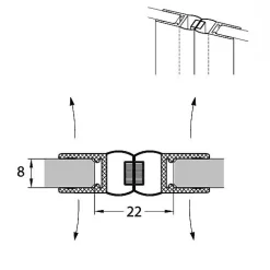 Sealskin Magneetprofiel Tms-003 2010 Hg T.B.V. Aanslagzijde 180 Graden Draaideur 6-8Mm Transparant|Brico Discount