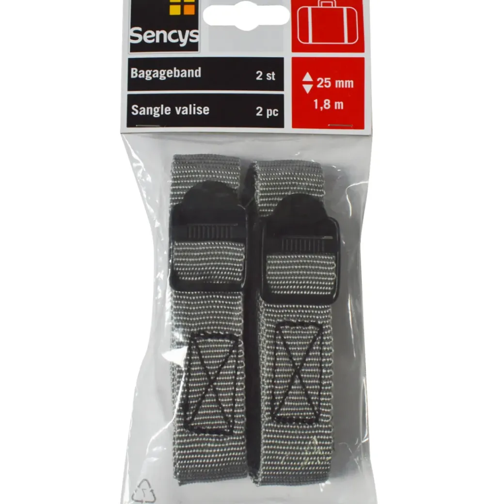 Brico Spanbanden-Sencys Bagageriem Multi 25Mm 1,8M 2 Stuks