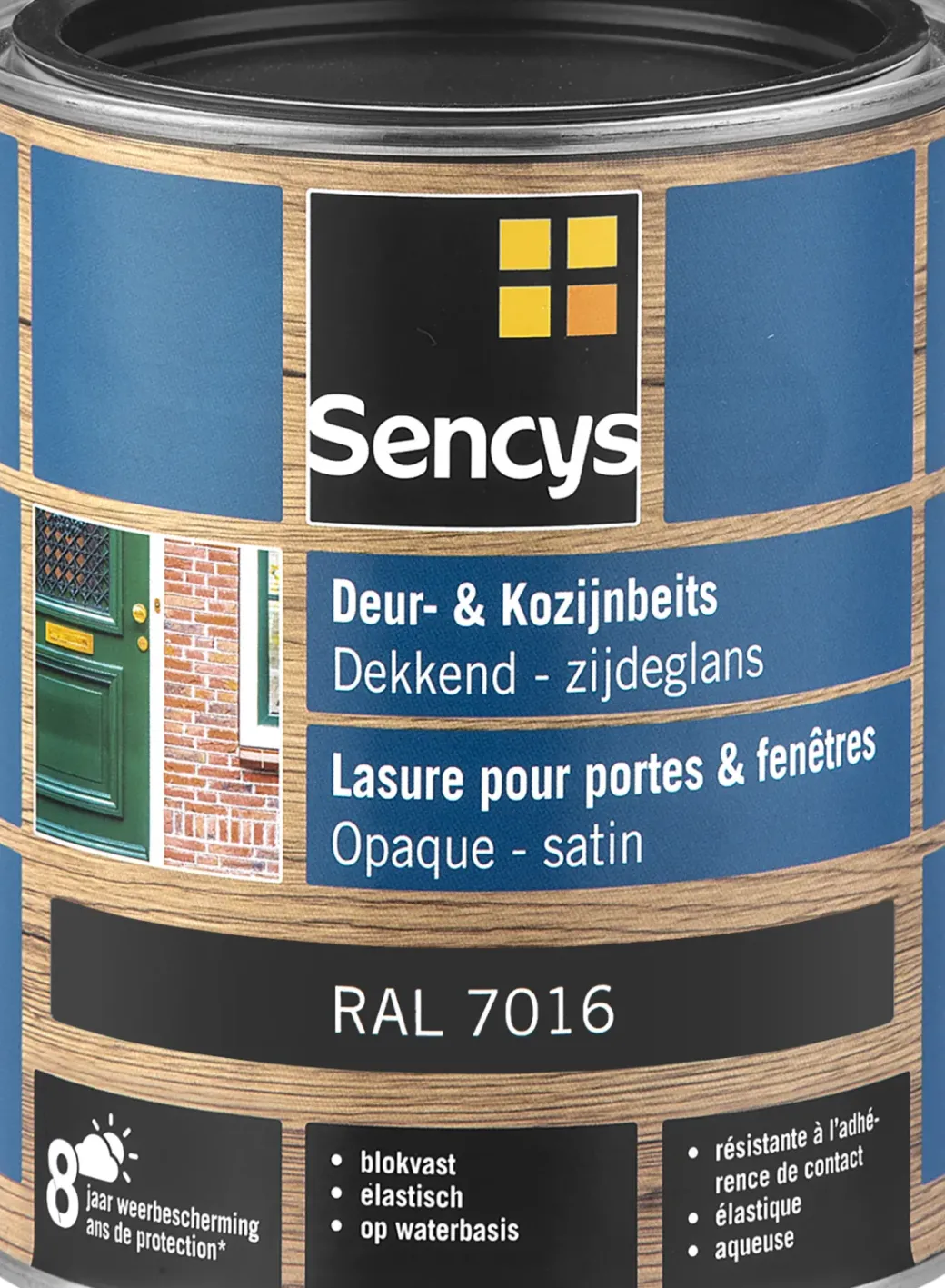 Brico Beits-Sencys Beits Ramen En Deuren Dekkend Zijdeglans Ral7016 0,75L