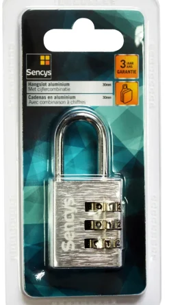 Brico Hangsloten-Sencys Cijferslot Aluminium 30Mm