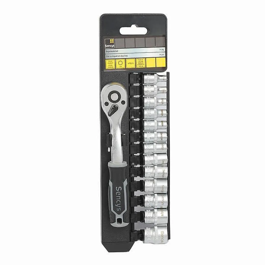 Sencys Dopsleutelset – 14 Stuks|Brico Outlet