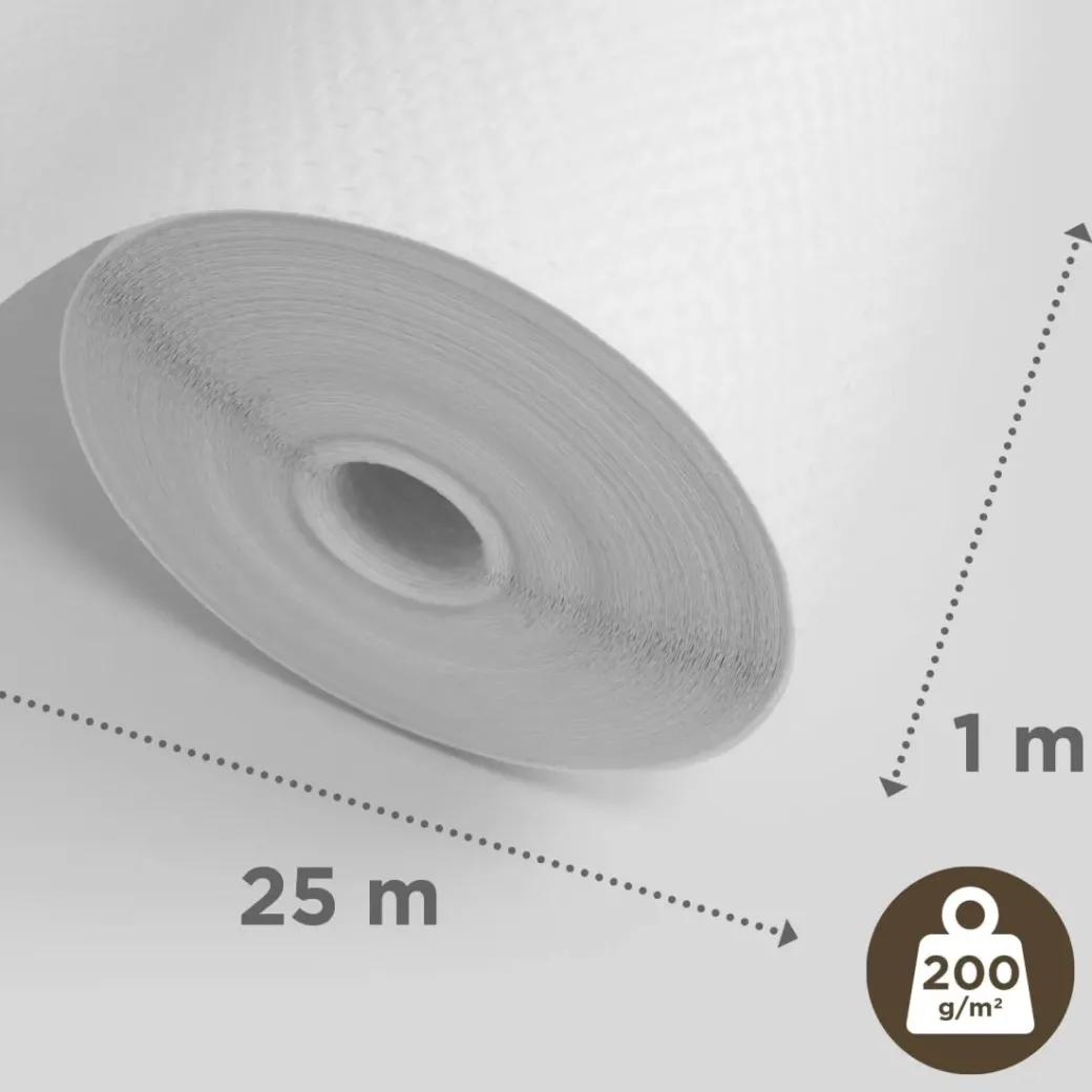 Brico Glasvezelbehang-Sencys Glasweefselbehang Ruit 25M 200 Gram
