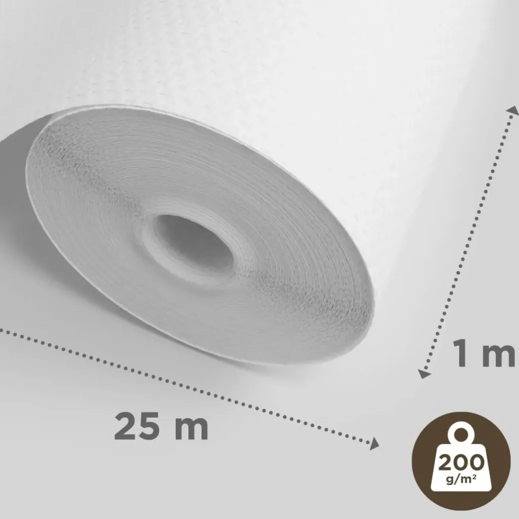 Brico Glasvezelbehang-Sencys Glasweefselbehang Ruit 25M 200Gram
