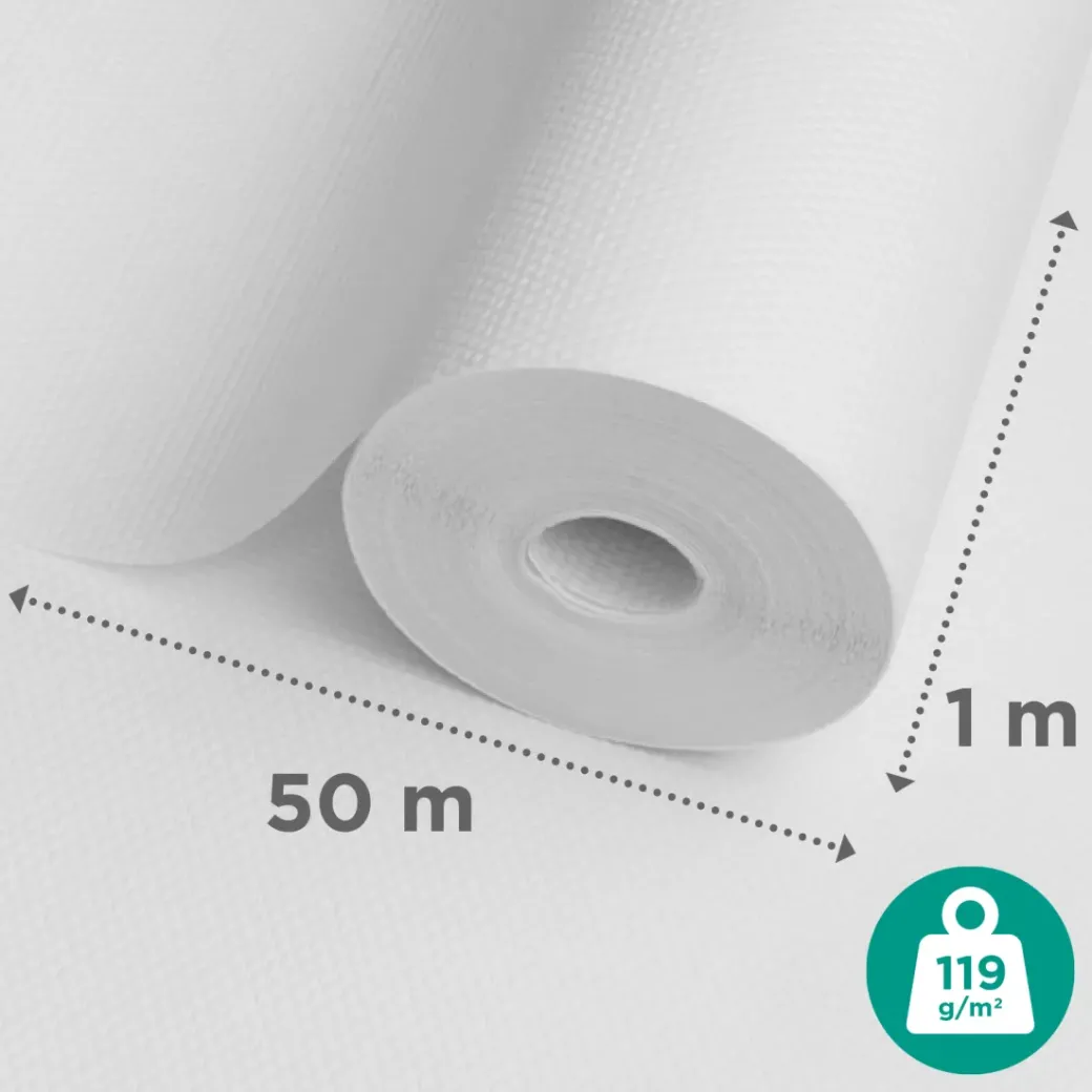 Brico Glasvezelbehang-Sencys Glasweefselbehang Ruit 50M 119Gram