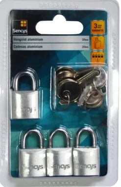 Brico Hangsloten-Sencys Hangslot Aluminium 20Mm 4St