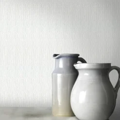 Brico Vliesbehang-Sencys Overschilderbaar Vliesbehang Linen Wit