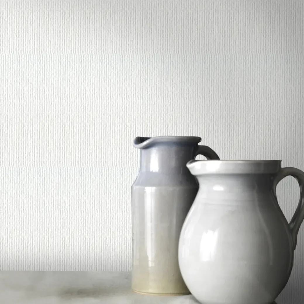 Brico Vliesbehang-Sencys Overschilderbaar Vliesbehang Linen Wit