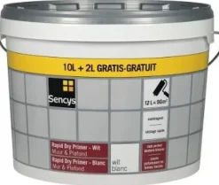 Brico Primers-Sencys Primer Muur En Plafond 'Rapid Dry' Wit 12 L