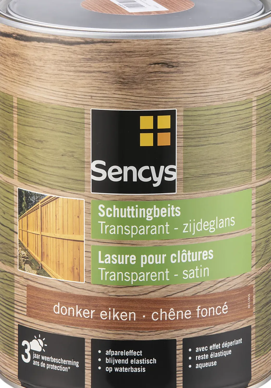 Brico Beits-Sencys Schuttingbeits Transparant Donker Eiken 5L