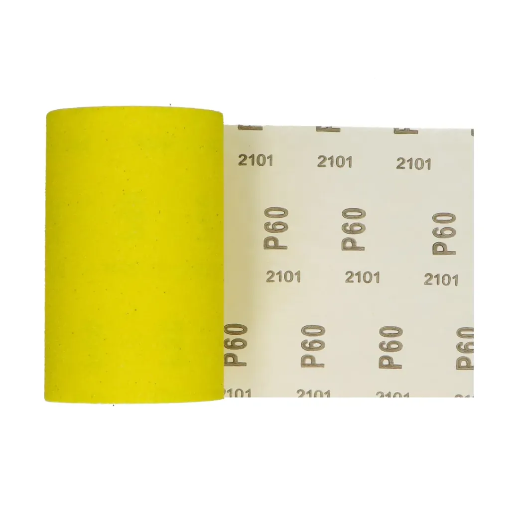 Brico Schuurpapier-Sencys Schuurrol Papier Geel A/O 115Mm X 5M P60