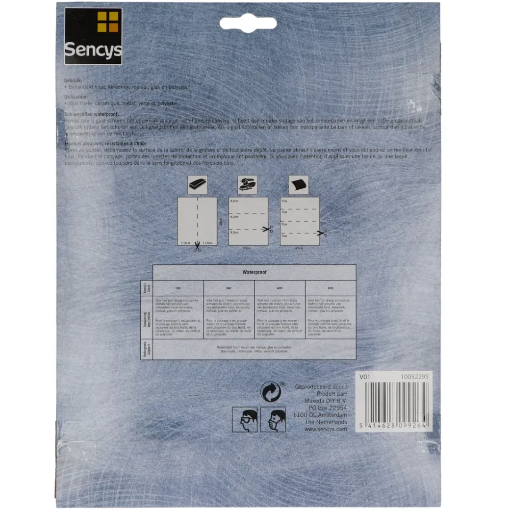 Brico Schuurpapier-Sencys Schuurvel Wet&Dry Mix P240/400/600 6St