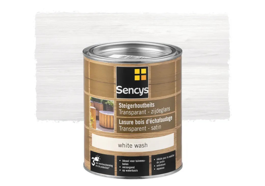 Brico Beits-Sencys Steigerhoutbeits Transparant White Wash 750Ml