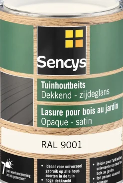 Brico Beits-Sencys Tuinhoutbeits Dekkend Zijdeglans Ral9001 2,5L