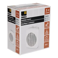 Brico Keramische Kachels & Blaasverwarming<Sencys Ventilatorkachel 2000W Wit