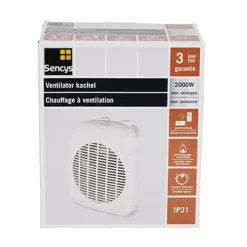 Brico Keramische Kachels & Blaasverwarming<Sencys Ventilatorkachel 2000W Wit