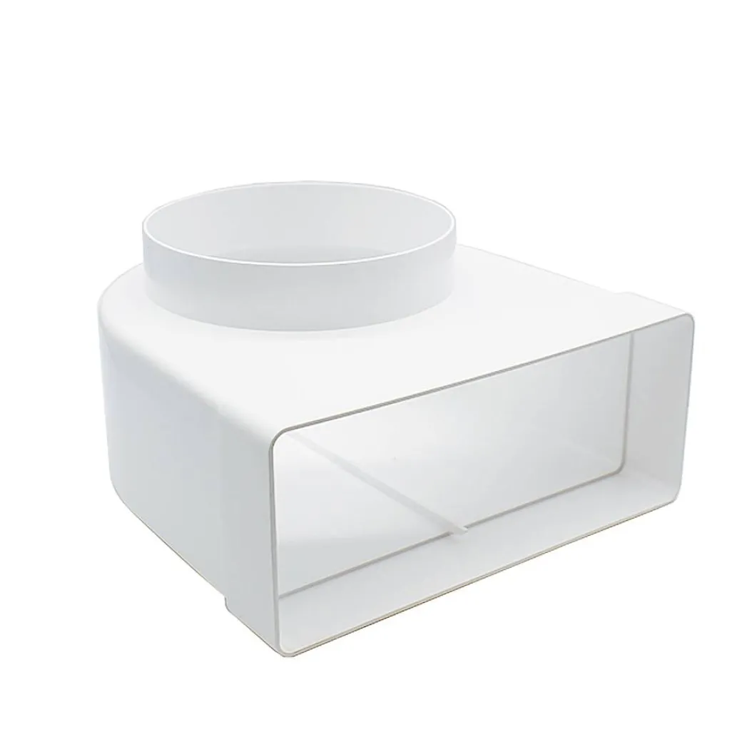 Sencys Vlakkanaal 204X60Mm Verloop Knie O125Mm Kunststof|Brico Sale