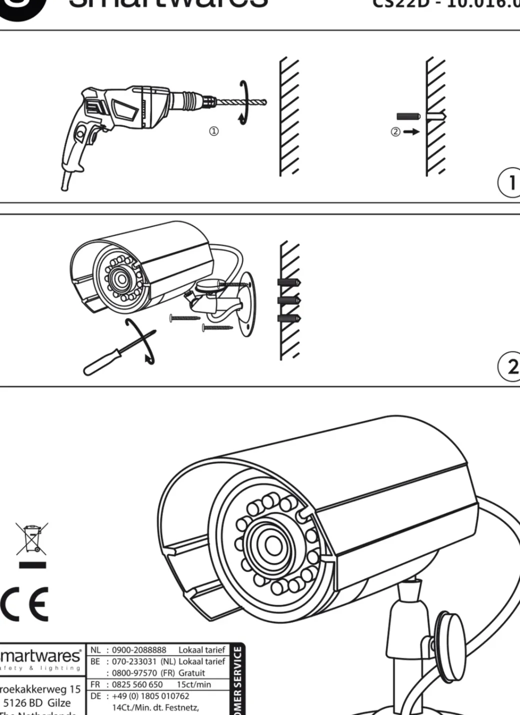 Brico Beveiligingscamera-Smartwares Dummy Camera Cs22D Grijs