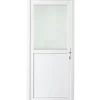 Brico Voordeuren-Solid Buitendeur Esterno E01 1/2 Beglaasd Wit Rechts 98X218Cm