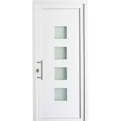 Brico Voordeuren-Solid Buitendeur Esterno E05 4 Vensters Wit Links 98X218Cm
