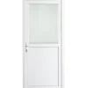 Brico Voordeuren-Solid Buitendeur Esterno E01 1/2 Beglaasd Wit Links 98X218Cm