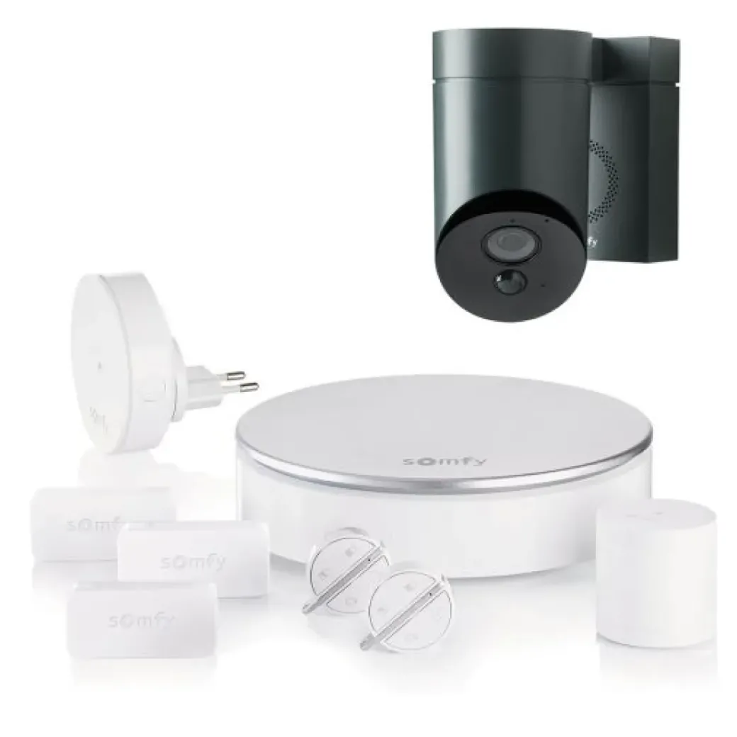 Brico Alarmsystemen-Somfy Draadloos Alarmsysteem Home Alarm + Outdoor Bewakingscamera Zwart