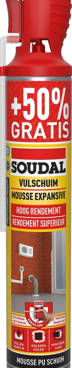 Soudal Genius Promo Isolatieschuim 500Ml + 250Ml|Brico Outlet