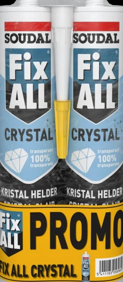 Brico Lijm- & Kitpistolen-Soudal Lijmkit Fix All Crystal Stuks