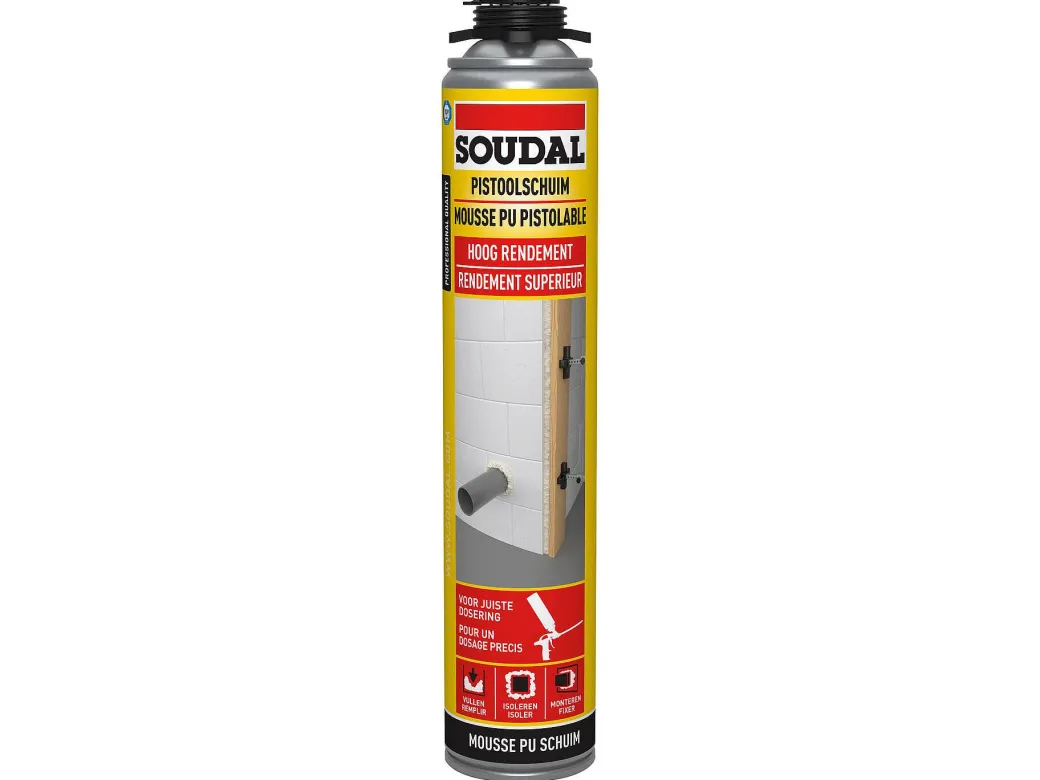 Soudal Pu Pistoolschuim Hoog Rendement 750Ml|Brico New