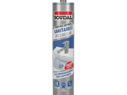 Brico Voegkitten-Soudal Silicone Sanitaire Premium Grijs 290Ml