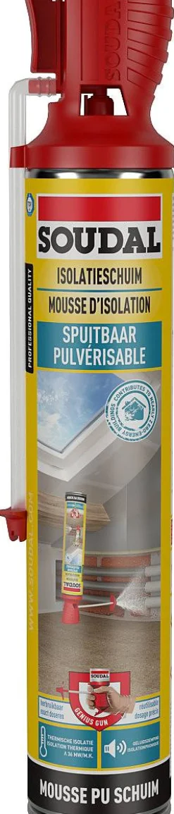 Soudal Spuitbaar Isolatieschuim Genius Gun 700Ml|Brico Best