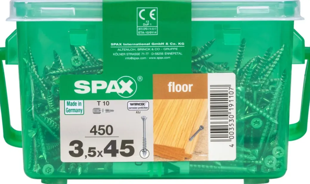 Brico Schroeven-Spax Parketschoef 'T-Star' Wirox 3.5X45Mm 450 Stuks