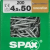 Brico Schroeven-Spax Renovatieschroef 'T-Star' Wirox 4.5X50Mm 200 Stuks